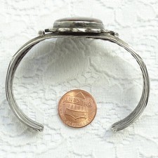 Vint 1940s Navajo Cuff Bracelet Fred Harvey Era Petrified Wood Native American - Additional view 7