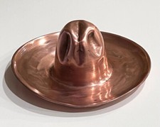 Vintage Fred Harvey Style Copper Cowboy Hat Sombrero Ashtray Trinket Tray - Additional view 12