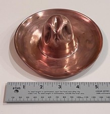 Vintage Fred Harvey Style Copper Cowboy Hat Sombrero Ashtray Trinket Tray - Additional view 8