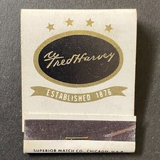 Fred Harvey Restaurants Hotels c1960's-73 Near Full (-1) Matchbook