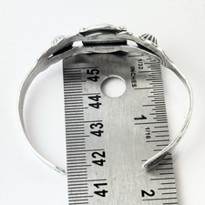 Vintage Navajo Fred Harvey Era Turquoise Sterling Silver Small 5in Cuff Bracelet - Additional view 11