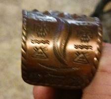**OLD NATIVE AMERICAN NAVAJO FRED HARVEY ERA COPPER CUFF REALLY FINE!!*** - Additional view 5