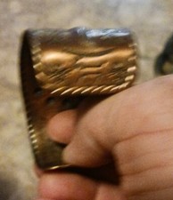 **OLD NATIVE AMERICAN NAVAJO FRED HARVEY ERA COPPER CUFF REALLY FINE!!*** - Additional view 6