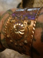 **OLD NATIVE AMERICAN NAVAJO FRED HARVEY ERA COPPER CUFF REALLY FINE!!*** - Additional view 8