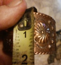**OLD NATIVE AMERICAN NAVAJO FRED HARVEY ERA COPPER CUFF REALLY FINE!!*** - Additional view 10