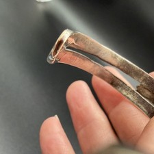 VTG FRED HARVEY ERA GREEN TURQUOISE THUNDERBIRD STERLING SILVER CUFF BRACELET - Additional view 12