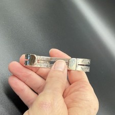 VTG FRED HARVEY ERA GREEN TURQUOISE THUNDERBIRD STERLING SILVER CUFF BRACELET - Additional view 13