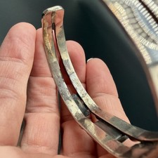 VTG FRED HARVEY ERA GREEN TURQUOISE THUNDERBIRD STERLING SILVER CUFF BRACELET - Additional view 6