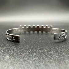 VTG FRED HARVEY ERA TURQUOISE ZUNI SNAKE EYE STERLING CUFF BRACELET SMALL 5 3/8” - Additional view 6