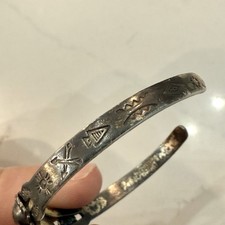 OLD Sterling 925 Bell Trading Post Fred Harvey Era Style Turquoise Cuff Bracelet - Additional view 4