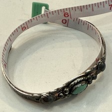 OLD Sterling 925 Bell Trading Post Fred Harvey Era Style Turquoise Cuff Bracelet - Additional view 7