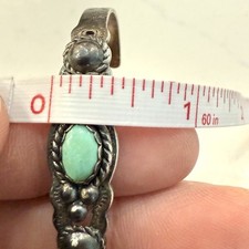 OLD Sterling 925 Bell Trading Post Fred Harvey Era Style Turquoise Cuff Bracelet - Additional view 9