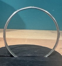 Vintage Coin Silver Stamped Pattern Bangle Bracelet - Fred Harvey Era - Additional view 4