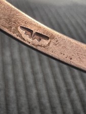 Vintage Coin Silver Stamped Pattern Bangle Bracelet - Fred Harvey Era - Additional view 6