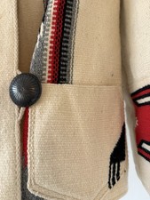 Vintage 30s 40s Fred Harvey Chimayo Jacket Blanket Coat Southwest Rockabilly - Additional view 11