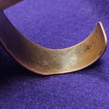 Vintage Heavy 41g Copper Sterling Silver Cuff Bracelet Fred Harvey Era 7.25