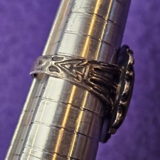 Vintage Fred Harvey Era Sterling Silver Green Turquoise Ring Size 5 Triple Shank - Additional view 11