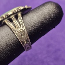 Vintage Fred Harvey Era Sterling Silver Green Turquoise Ring Size 5 Triple Shank - Additional view 5