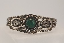 Fred Harvey Era Sterling Silver Cuff Bracelet Turquoise naja paws Arrows 25.7 g - Additional view 3
