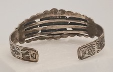 Fred Harvey Era Sterling Silver Cuff Bracelet Turquoise naja paws Arrows 25.7 g - Additional view 6