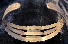 NAVAJO Fred Harvey Era STERLING & GREEN TURQUOISE Arrowheads, Horseshoes - Additional view 4