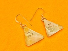 🔥Robert Jonhson 1950s Fred Harvey Native American STERLING SILVER earrings dang - Additional view 5