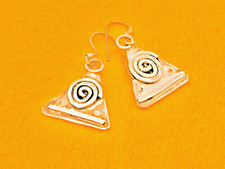 🔥Robert Jonhson 1950s Fred Harvey Native American STERLING SILVER earrings dang - Additional view 6