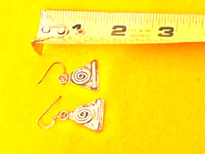 🔥Robert Jonhson 1950s Fred Harvey Native American STERLING SILVER earrings dang - Additional view 7