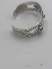 VINTAGE 30s FRED HARVEY  STERLING SILVER TURQUOISE BRACELET NAVAJO - Additional view 3