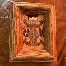 Vintage FRED HARVEY Trading Company SAND PAINTING natural Kachina 1950s wood - Additional view 11