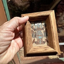 Vintage FRED HARVEY Trading Company SAND PAINTING natural Kachina 1950s wood - Additional view 8