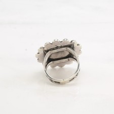 Fred Harvey Era Turquoise Circle Sun Sterling Silver Ring Size 4 3/4 - Additional view 6