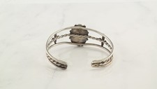 Native American  Fred Harvey Era Turquoise Shade Cuff Bracelet Sterling Silver - Additional view 5