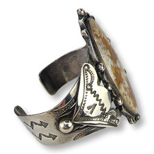 Vintage Fred Harvey Era Yellow Butterscotch Agate Bracelet Matching Ring SZ 6.5 - Additional view 1