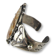 Vintage Fred Harvey Era Yellow Butterscotch Agate Bracelet Matching Ring SZ 6.5 - Additional view 3