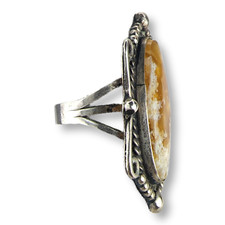 Vintage Fred Harvey Era Yellow Butterscotch Agate Bracelet Matching Ring SZ 6.5 - Additional view 8