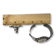 Vintage Fred Harvey Era Yellow Butterscotch Agate Bracelet Matching Ring SZ 6.5 - Additional view 10