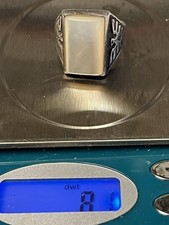 42 Large Sterling Mother Of Pearl Thunderbird Ring Size 11 1/2 Fred Harvey Style - Additional view 16