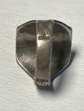 42 Large Sterling Mother Of Pearl Thunderbird Ring Size 11 1/2 Fred Harvey Style - Additional view 6