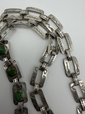 NATIVE AMERICAN NAVAJO TURQUOISE & STERLING FRED HARVEY ERA RARE NECKLACE BEAUTY - Additional view 6