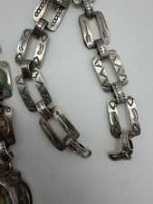 NATIVE AMERICAN NAVAJO TURQUOISE & STERLING FRED HARVEY ERA RARE NECKLACE BEAUTY - Additional view 7