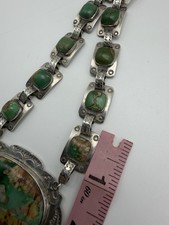 NATIVE AMERICAN NAVAJO TURQUOISE & STERLING FRED HARVEY ERA RARE NECKLACE BEAUTY - Additional view 10