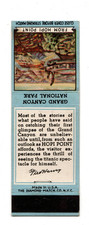 GRAND CANYON NATIONAL PARK matchbook matchcover - FRED HARVEY - HOPI POINT - Additional view 1