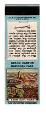 GRAND CANYON NATIONAL PARK matchbook matchcover - FRED HARVEY - HOPI POINT