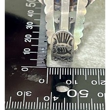 Vintage FRED HARVEY Navajo BIG Turquoise THUNDERBIRD Sterling Bracelet 6.75