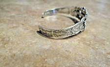 VERY OLD Fred Harvey Era Navajo 900 Coin Silver Turquoise THUNDERBIRD Bracelet - Additional view 3