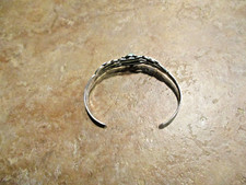 VERY OLD Fred Harvey Era Navajo 900 Coin Silver Turquoise THUNDERBIRD Bracelet - Additional view 9