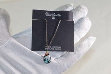 New Vintage Fred Harvey Delicate small pendant necklace inlay - Additional view 5