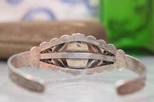 Vintage Navajo Sterling Fred Harvey Turquoise Cuff Bracelet 7 3/8