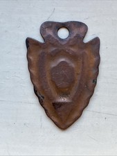 Native American Thunderbird Key Fob Copper VTG Fred Harvey Era w Inlay Bird Part - Additional view 4
